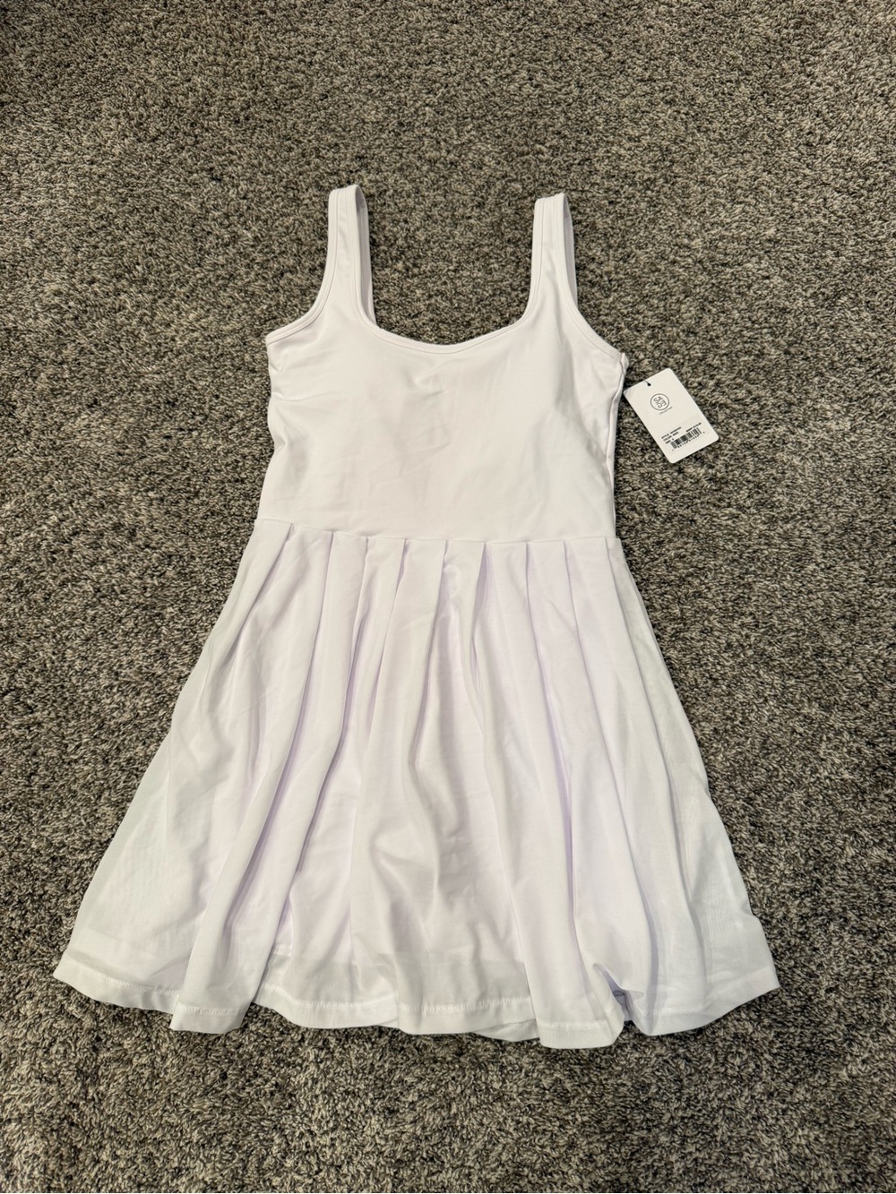 Sage Collective Pro Shop White Pleated Tennis Dress Built In Shorts NWT S